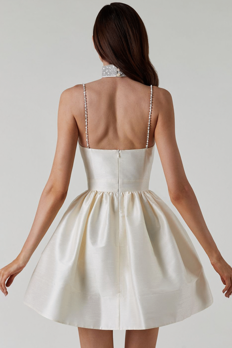 Pleated strapless evening gown - Image 5